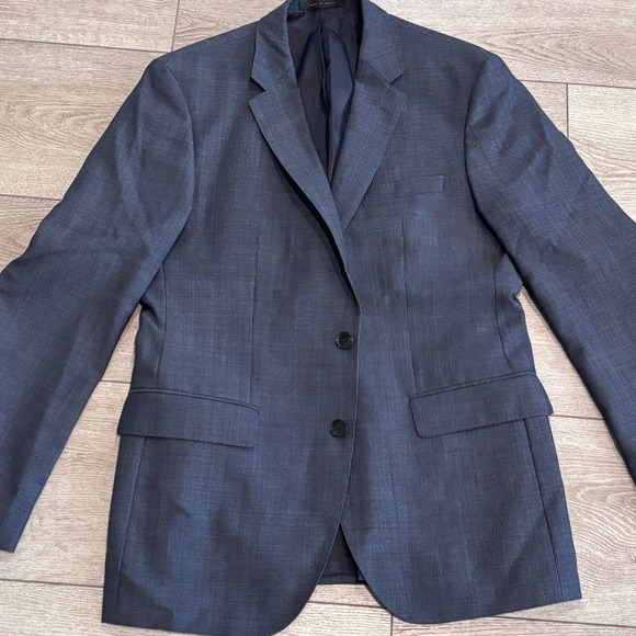 Hugo Boss Blazer Mens 38R Navy Blue Lanificio Tesse Super 100 Wool Sport Coat